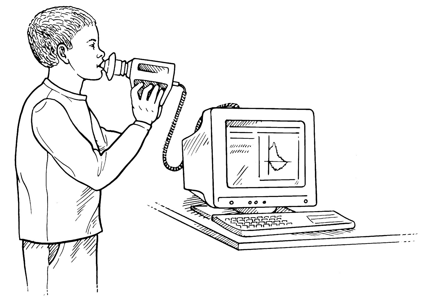 Figure 2-2: A spirom-eter measures airflow.